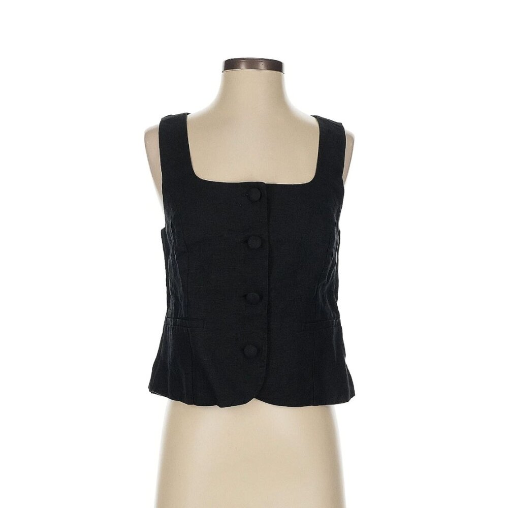 J. Crew 100% linen button down vest